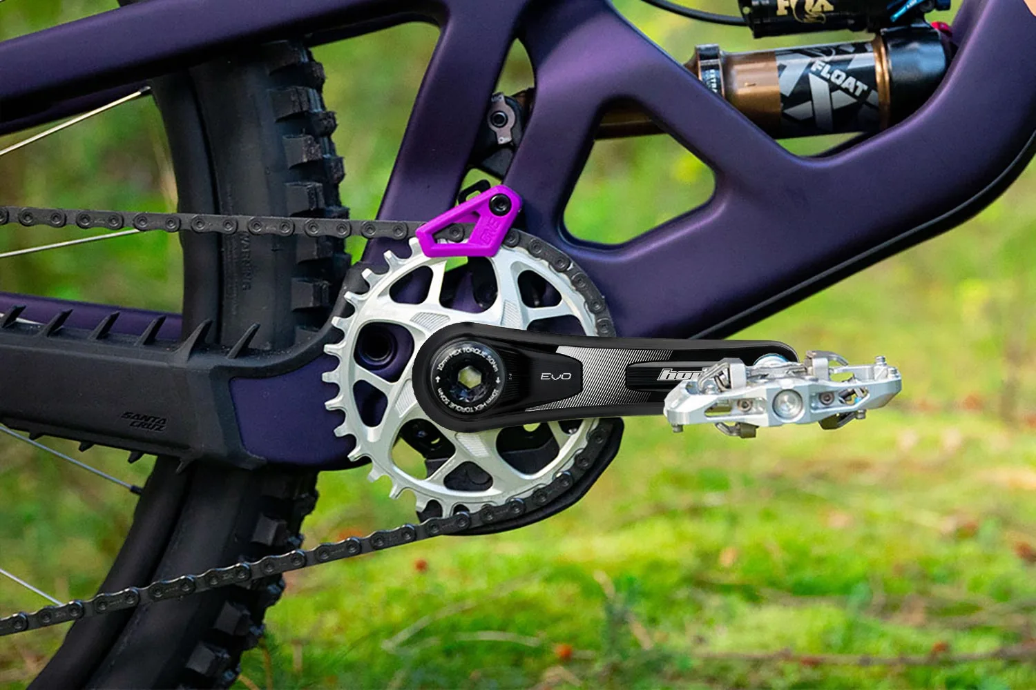 Hope EVO 135mm ultra-short UK-machined alloy MTB cranks, mock-up